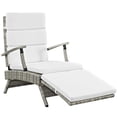 thumbnail image 6 of Envisage Chaise Outdoor Patio Wicker Rattan Lounge ChairLight Gray White, 6 of 9