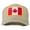 Khaki, variant on Canada Flag Embroidered Patch Cap - White OSFM