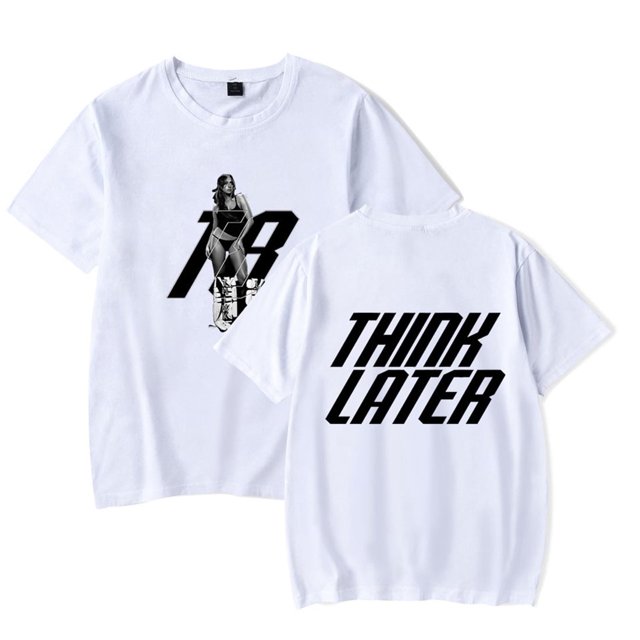 Tate Mcrae Think Later T-shirt Hip Hop Manches Courtes Tee Décontracté Harajuku Col Rond
