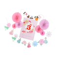 thumbnail image 1 of ventilador de papel conjunto de decoración de fiesta número feliz cumpleaños poster papel ventilador flor hada flor banner conjunto 3 Magideal ventilador de papel conjunto de decoración de fiesta, 1 of 6