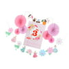 Lovely Ages 1 to 8 Birthday Poster Paper Fan Flamingo Photo Prop