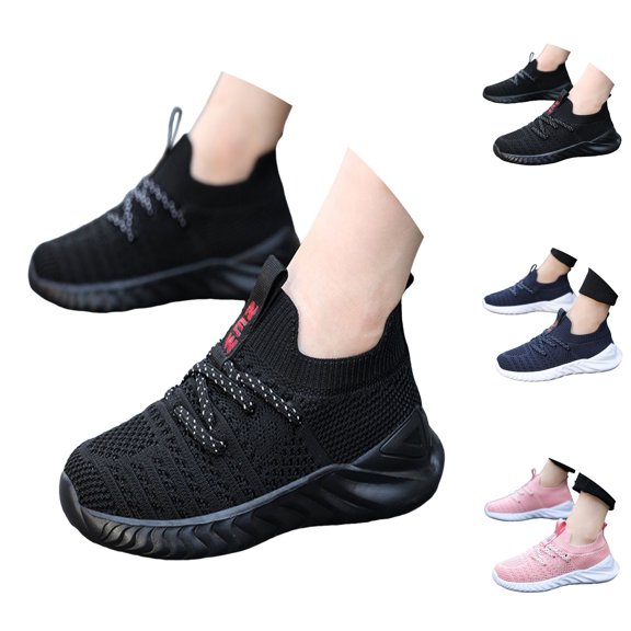 Zecgelong Big Girls Mesh Running Sneakers Breathable Lightweight Daily Sport Shoes for 1 Big Kids