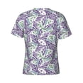 thumbnail image 6 of Qekee Lavender Flowers Classic Fit T-Shirt Men's Shirt Men's Tight Short Sleeves for Exercise, Running, Mountaineering - Lavender Flowers, 6 of 9