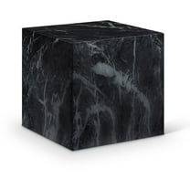 Meridian Furniture Piazza Black Marble Finish Concrete Indoor/Outdoor End Table