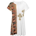 thumbnail image 3 of Ethiopian Fashion Women's Dress Short Sleeve Summer Sundress Summer Women Clothes, 3 of 7