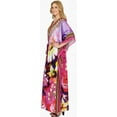 thumbnail image 3 of HAPPY BAY Women's Summer African Beach Maxi Plus Size Ethnic Print Caftan Casual Slit Dress Loungewear Dashiki Dresses for Women 2X-3X Rose, Blossom, 3 of 5