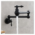 thumbnail image 3 of Brass Rotating Folding Faucet Delicate Double Switch Kitchen Faucet Wall Mounted Cold Water Tap ,Easy to Install, 3 of 7