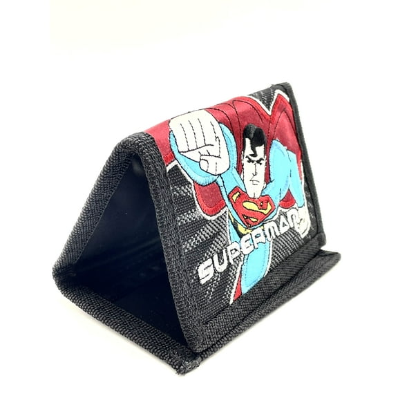 DC Comics Superman Wallet -Kid Black Trifold Wallet - Kids  Wallet
