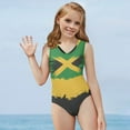 thumbnail image 5 of FOR U DESIGNS Breathable Baby Girls' Swimwear One Piece Rash Guard Jamaican Flag Summer Beach Swimsuit Teens Casual Gymnastics Leotard Size 3-4, 5 of 8