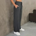 thumbnail image 5 of YuYuBao Women Pants Solid Color Loose High Waist Casual Athletic Soft Jogger Pants With Pockets Trousers, 5 of 7