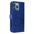 thumbnail image 6 of Nalacover For iPhone 14 Pro Max Magnetic Wallet Case,Luxury Embossed Butterfly PU Leather Flip Kickstand Card Slot Shockproof Protective Cover with Wrist Strap.For iPhone 14 Pro Max,Blue, 6 of 10