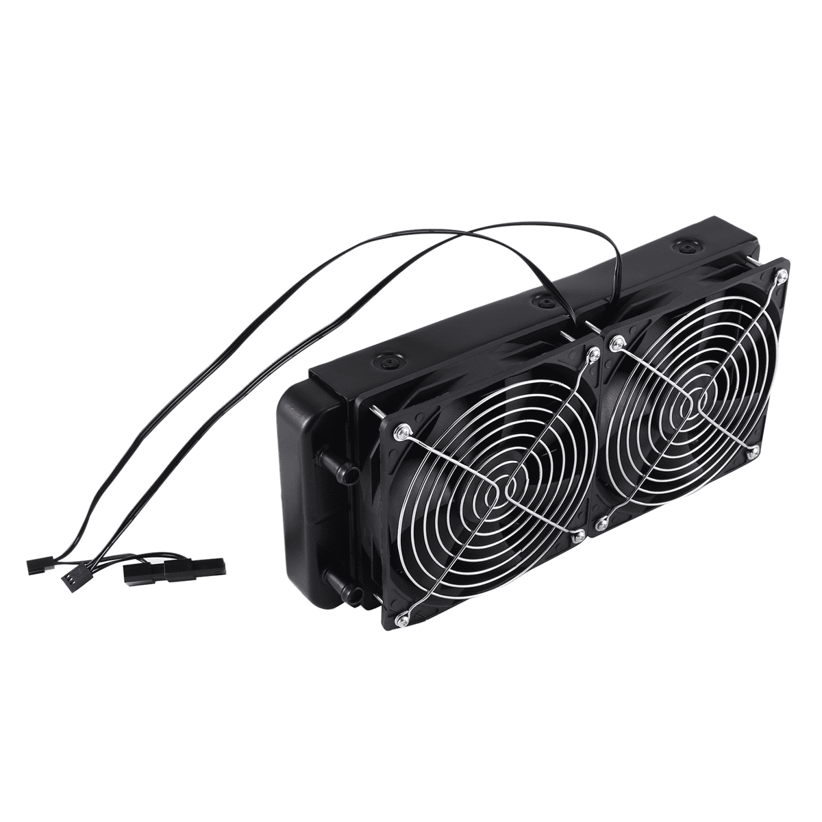 Aluminum 2 Fans 240mm 10 Pipe Water Cooling Cooler Computer Radiator with Fan for CPU PC Water Cooling System, Straight