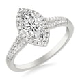 thumbnail image 2 of Kiva Jewel 14K White Gold Over Lab Created 1.7 Ct Marquise Cut Diamond Halo Wedding Ring for Women - Timeless Engagement Rings - Elegant Keepsake for Special Occasions or Romantic Milestones, 2 of 6