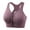 Purple, variant on Lenpel Women's Zip Front Sports Bras Wireless High Impact Support Racerback Workout Bralettes Gym Yoga Bras