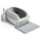 thumbnail image 1 of EDX Caja de Arena para Gatos de Acero Inoxidable con Tapa, Caja de Arena para Gatos Extra Grande XL para Gatos Grandes, Lados de Pared Alta, Nunca Absorbe Olores, Fugas Antiorinas, Fácil Limpieza, Recogedor y Tapete Incluidos, Gris Claro, 1 of 8