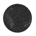 thumbnail image 2 of Sparkles Home Gatsby Round Pillow, Glass Rhinestones with Matching Velvet Charcoal, 2 of 5