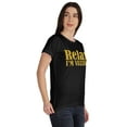 thumbnail image 2 of Inkmeso T-shirt pour Femmes Relax I'm Vaxxed à Encolure Dégagée, Drôle, Pro-Vaccin, 2 of 9