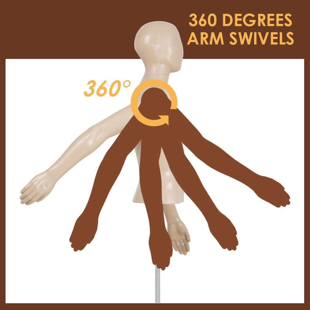 FDW 56"H Polypropylene New Female Mannequin with Stable base, Perfect for Display