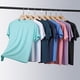 thumbnail image 2 of Camiseta seca de manga corta con cuello redondo y aire acondicionado de verano, holgada, de sección delgada, para trabajo en grupo al aire libre para hombres y mujeres + paquete de logotipo, 2 of 6