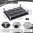 thumbnail image 2 of Acrylic Shot Glasses Holders with 304 Stainless Steel Support Standoff Pins Beer Wine Glasses Organizer Rack for Family Party Bar Pub Rectangle Black 220x170x50mm, 2 of 9