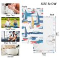 thumbnail image 6 of Yayeee 100% Cotton Hand Towels for Bathroom 16" x 28" Soft Absorbent Kitchen Towel, Dark Blue Hand Drawn Sailboats, 6 of 7