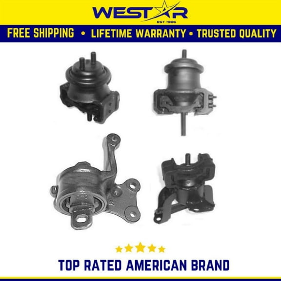 Motor & Trans Mount 4PCS Compatible for 1995-1996 / 2001-2002 Mazda Millenia 2.5L Replaces 9007 9021 8862 9008