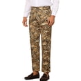 thumbnail image 4 of Pantalones impresos INSPIRE CHIC para hombre, pantalones rectos con estampado de leopardo, 32 marrón, 4 of 5
