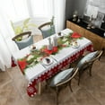 thumbnail image 5 of Christmas Flower Snowflake Pine Berry Wedding Table Cloth Waterproof Oilproof Dining Table Cover Kitchen Home Decor Tablecloth, 5 of 7