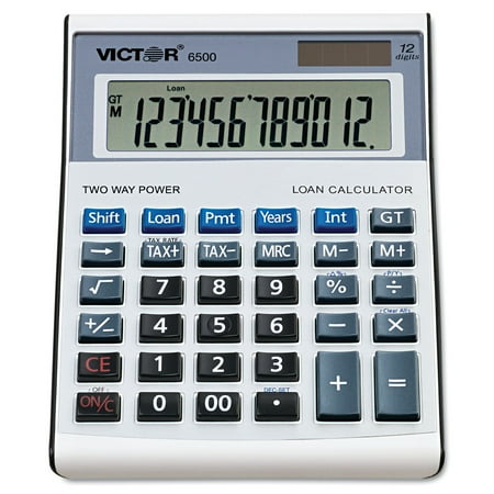 Victor 12 Digit Executive Desktop Financial Calculator with Loan Wizard (6500)