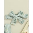 thumbnail image 5 of vera natura Infant Baby Girl Sleeveless Romper Dress Floral Print Round Neck Bodysuit with Headband 2 Pcs Summer Outfits, 5 of 9