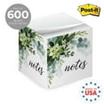 thumbnail image 2 of Lush Greenery Sticky Note Cube / 600 Sheets / 2.75" Memo Block Printed On 4 Sides / Trendy Botanical Design / Made In The USA, 2 of 6