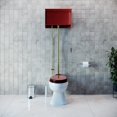 thumbnail image 2 of Cherry Wood Finish High Tank Pull Chain Toilet Wooden Flat Tank Elongated Top Entry White Porcelain Bowl and Brass Z Pipes Adjustable Height 59"- 74" w/Hardware Renovators Supply, 2 of 8