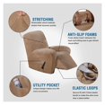 thumbnail image 2 of EIGTHTAIL Housse Extensible en Velours pour Fauteuil Inclinable 1 Pce Housse Douce pour Fauteuil Inclinable Housse de Fauteuil Inclinable Protecteur pour Fauteuil Inclinable - Bleu Paon, 2 of 7