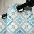 thumbnail image 4 of Ambesonne Quatrefoil Grommet Curtain, Tangled Modern Tile, 50" x 54", Blue Tan White, 4 of 6