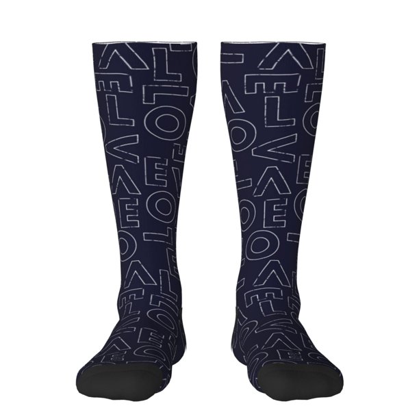Balery LOVE Calcetines novedosos Calcetines deportivos Calcetines hasta la rodilla Calcetines de algodón Calcetines originales y geniales
