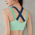 thumbnail image 4 of Elainilye Fashion Womens Bras Sports Bra Strap Vest Push-Up Yoga Fitness Sports Bra With Detachable Chest Pad,Green, 4 of 4