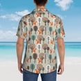 thumbnail image 6 of Daiia Squirrels and Trees Hawaiian Shirt for Men Gentle Cotton Regular Short Sleeve Casual-Large, 6 of 9