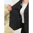 thumbnail image 5 of INSPIRE CHIC Striped Blazer for Women's Notched Lapel One Button Long Sleeve Work Office Suit Jackets XS Black, 5 of 6
