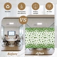 thumbnail image 5 of St. Patrick's Day Window Privacy Film, Spring Green Botanical Lucky Clovers Static Cling UV Sun Blocking Heat Control Window Tint Day and Night, Non-Adhesive One Way Privacy Cover 35.4''x78.7'', 5 of 7