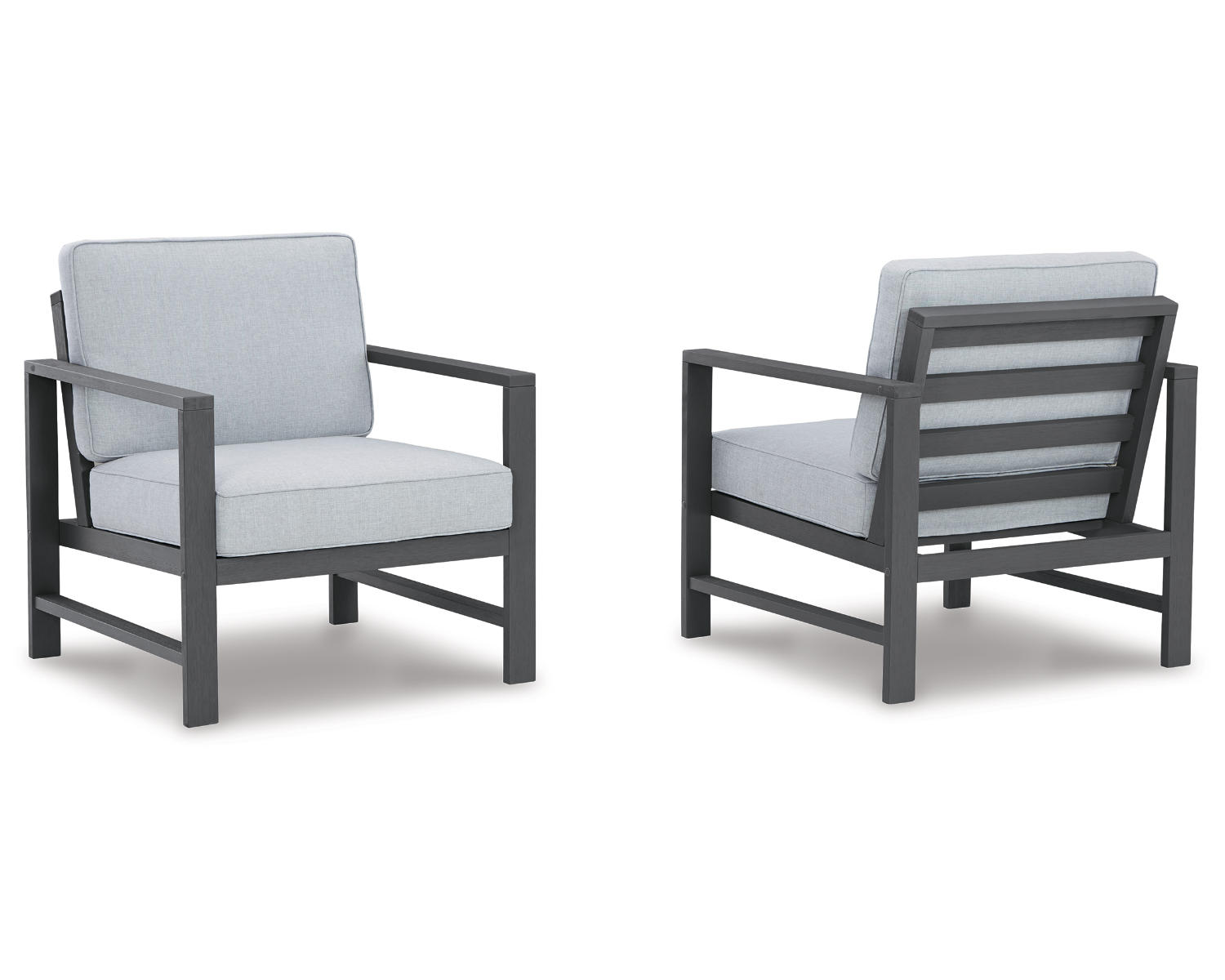 Signature Design by Ashley Casual Fynnegan Lounge Chair with Cushion (Set of 2)  Gray - image 3 of 7