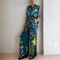thumbnail image 4 of AURA Women 2 Piece Printed Shirt and Pants Set Cotton Linen Spring 2026 Street Style S-XXXL, 4 of 10