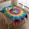 thumbnail image 2 of Colorful Tie Dye Mandala Pattern Rectangle Tablecloth 60"x84",Waterproof Polyester Rectangle Table Cloth, Wipeable Spillproof Polyester Tablecloth for Dining, Camping, Indoor and Outdoor, 2 of 5