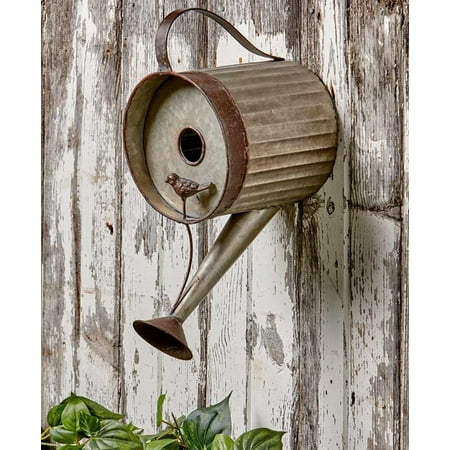 Watering Can Birdhouse, This Watering Can Birdhouse gives your winged friends a place to rest. The can adds to your garden's aesthetic while.., By The Lakeside (Best Place To Hang A Birdhouse)