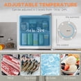 thumbnail image 3 of 1.1 Cu. Ft. Mini Freezer, Compact Upright Freezer with Reversible Door, Removable Shelf, Adjustable Temperature, White, 3 of 7