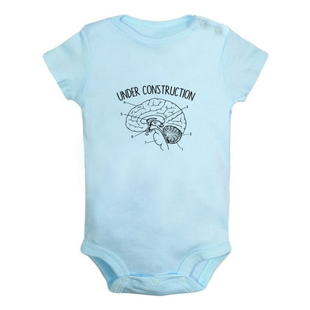 

Under Construction Funny Rompers For Babies Newborn Baby Unisex Bodysuits Infant Jumpsuits Toddler 0-12 Months Kids One-Piece Oufits (Blue 0-6 Months)
