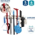 thumbnail image 5 of Home-it Mop And Broom Holder Wall Mount Plastic Garage Cabinet with 6 Hooks Count, 5 of 8