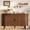 Walnut Brown, variant on Sideboard Buffet Cabinet with Silding Doors, Accent 55" Storage Cabinet with Adjutable Shelf for Kitchen, Living Room, Walnut Brown