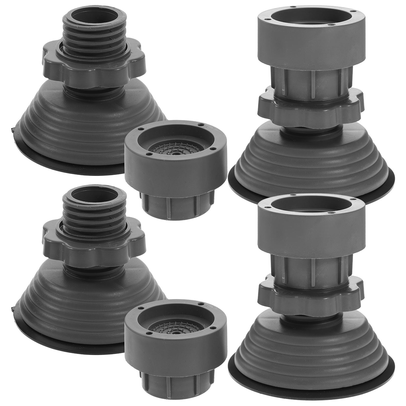 ULTNICE 4Pcs Non Vibration Washing Machine Feet Grey Plastic for Home Use Washers Dryers 11.8x4.1x2.6in