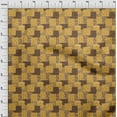 thumbnail image 4 of oneOone Silk Tabby Yellow Fabric Floral Silhouette Craft Projects Decor Fabric Printed By The Yard 42 Inch Wide, 4 of 4