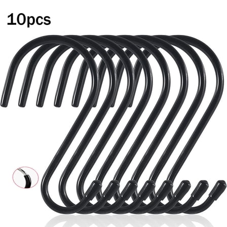 10PCS Metal Hooks With Coating For Bicycle Storage Heavy-Duty Wall Mount